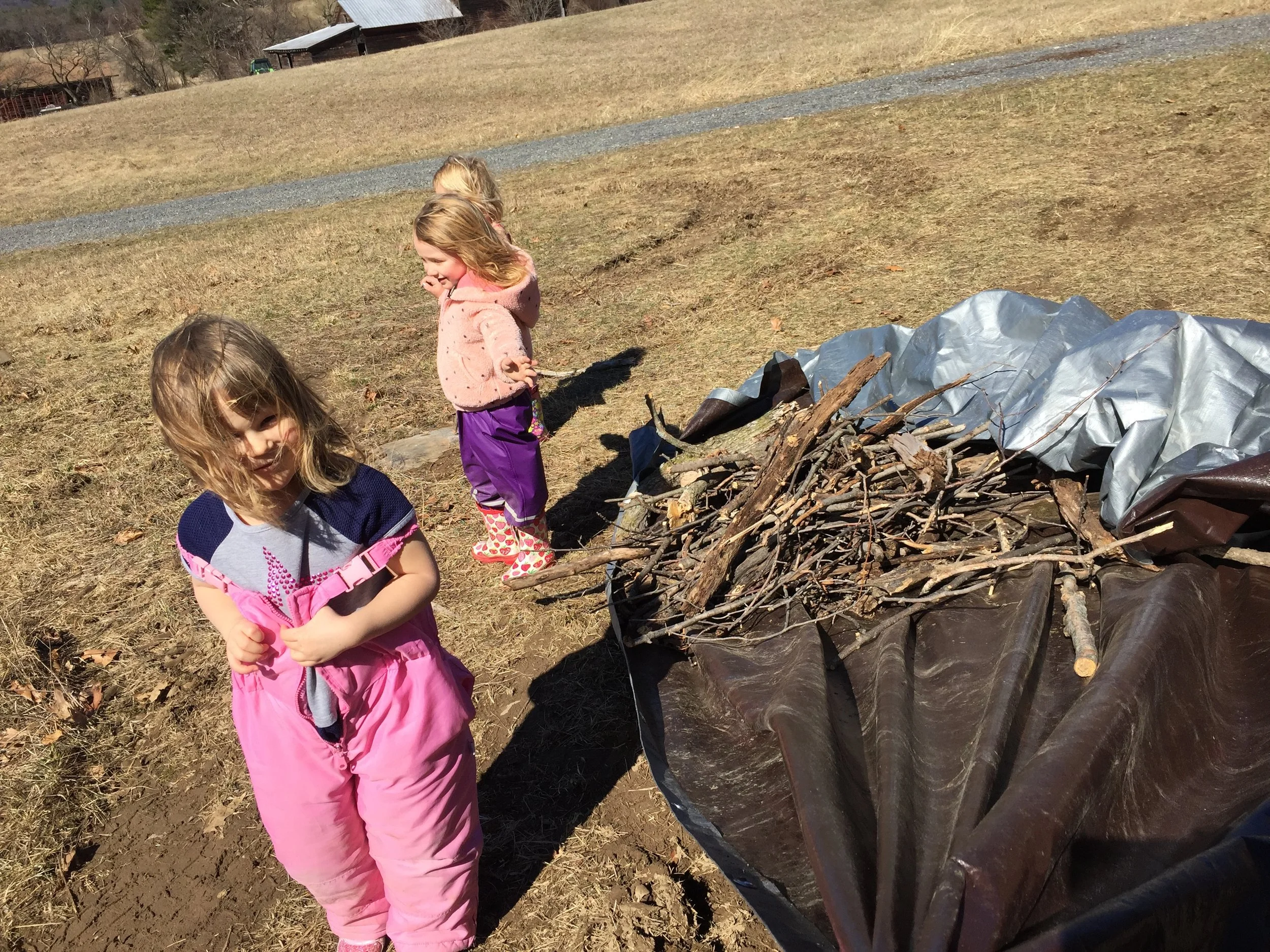 Delivering twig offerings to the evaporator for our friends (or Dad for some!) C & R to find.