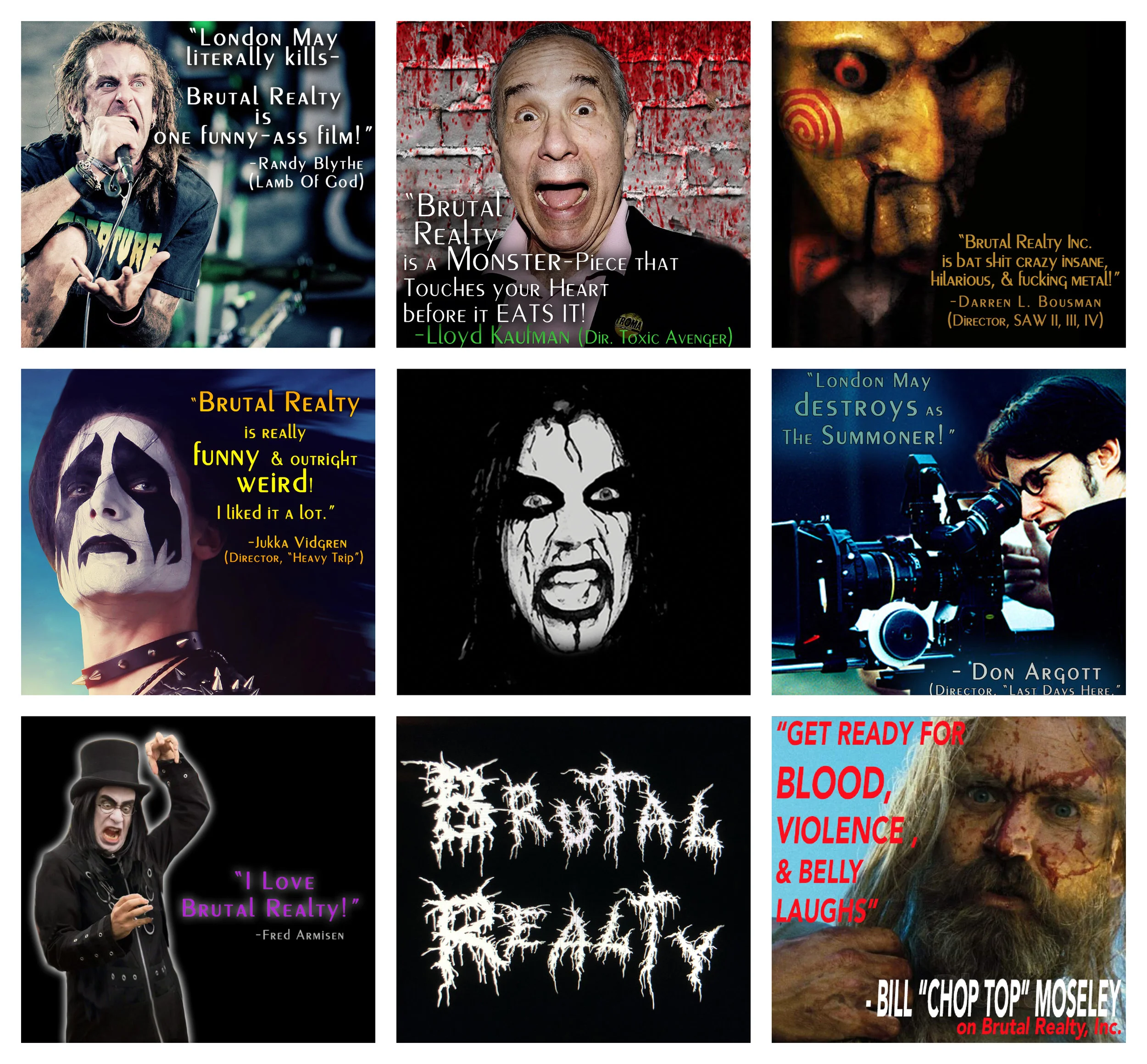 BRUTAL REALTY INC. RECEIVES “2 HORNS UP” FROM THESE LEGENDS OF METAL, COMEDY, AND HORROR! FANGS FOR THE WICKED ACCOLADES!