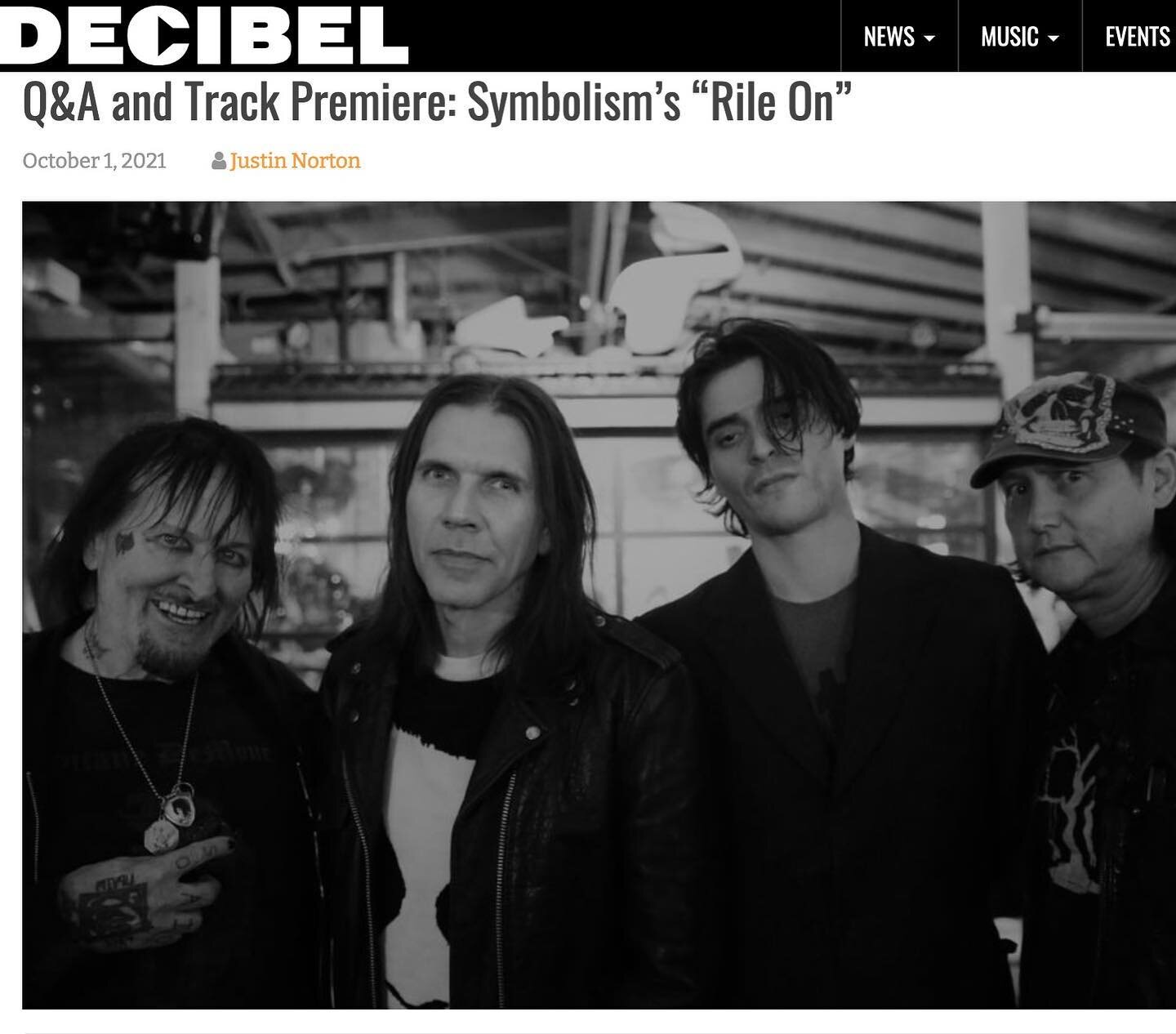 T.G.I.F. Thank GOTH It's Friday! 
CHRISTIAN DEATH + SAMHAIN + @decibelmagazine = HEAR @symbolismband NEW TRACK &ldquo;RILE ON&rdquo; 
Read the interview w/Rikk Agnew and hear our STOMPING new single. RILE ON is the perfect October anthem and ranks hi