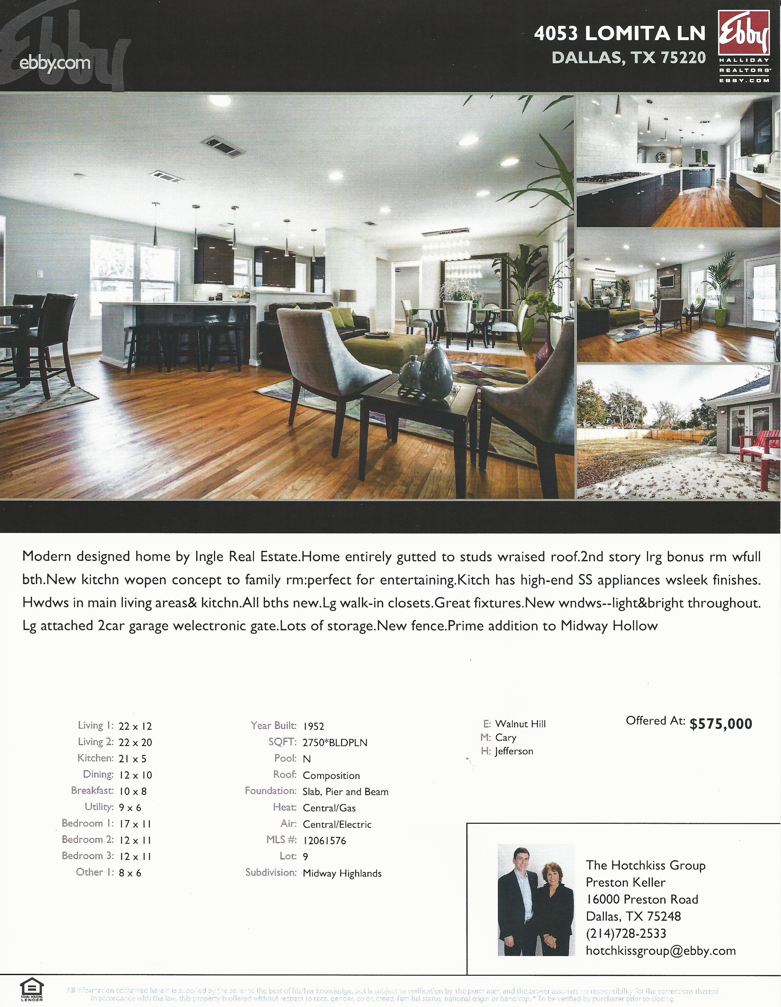 "Take one" information sheet we placed in front of a listing.