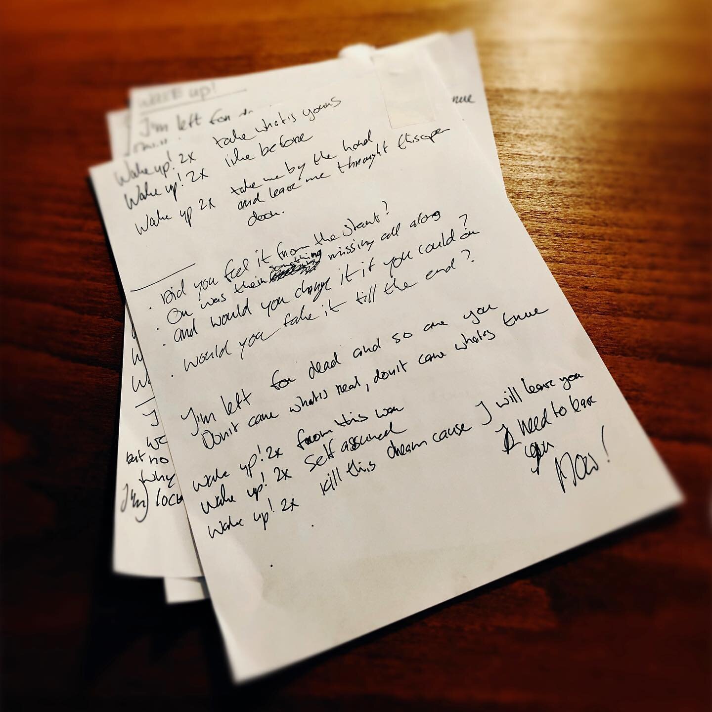 Lyric giveaway coming up!
A chance to win the first written version of our new single. There were some modifications to the lyrics but that makes it even better. 😉🤘🏼
Stay tuned! And keep spinning that song. Thanks! 🎧
.
.
.
.
.
.
.
#newsingle #wak
