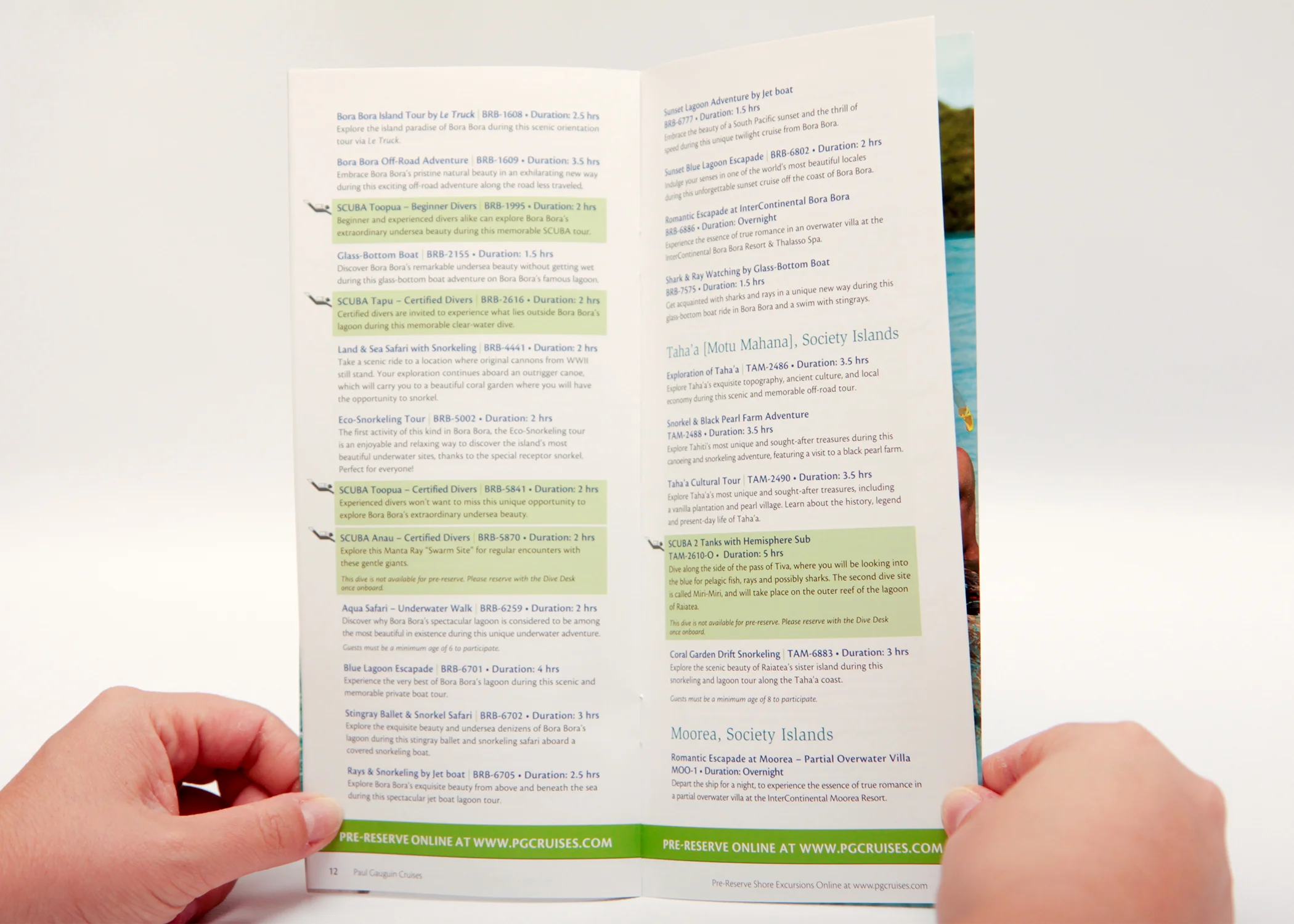 Shore Excursions & Diving