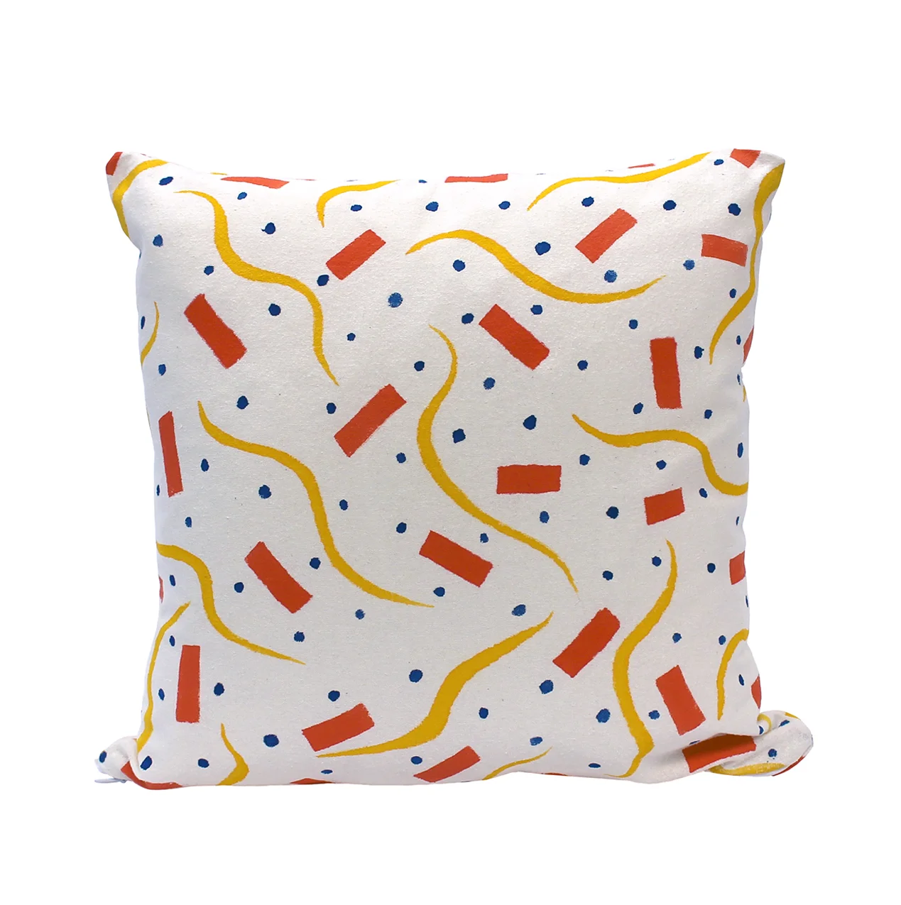 "Confetti" Hand-Painted Silk Pillow