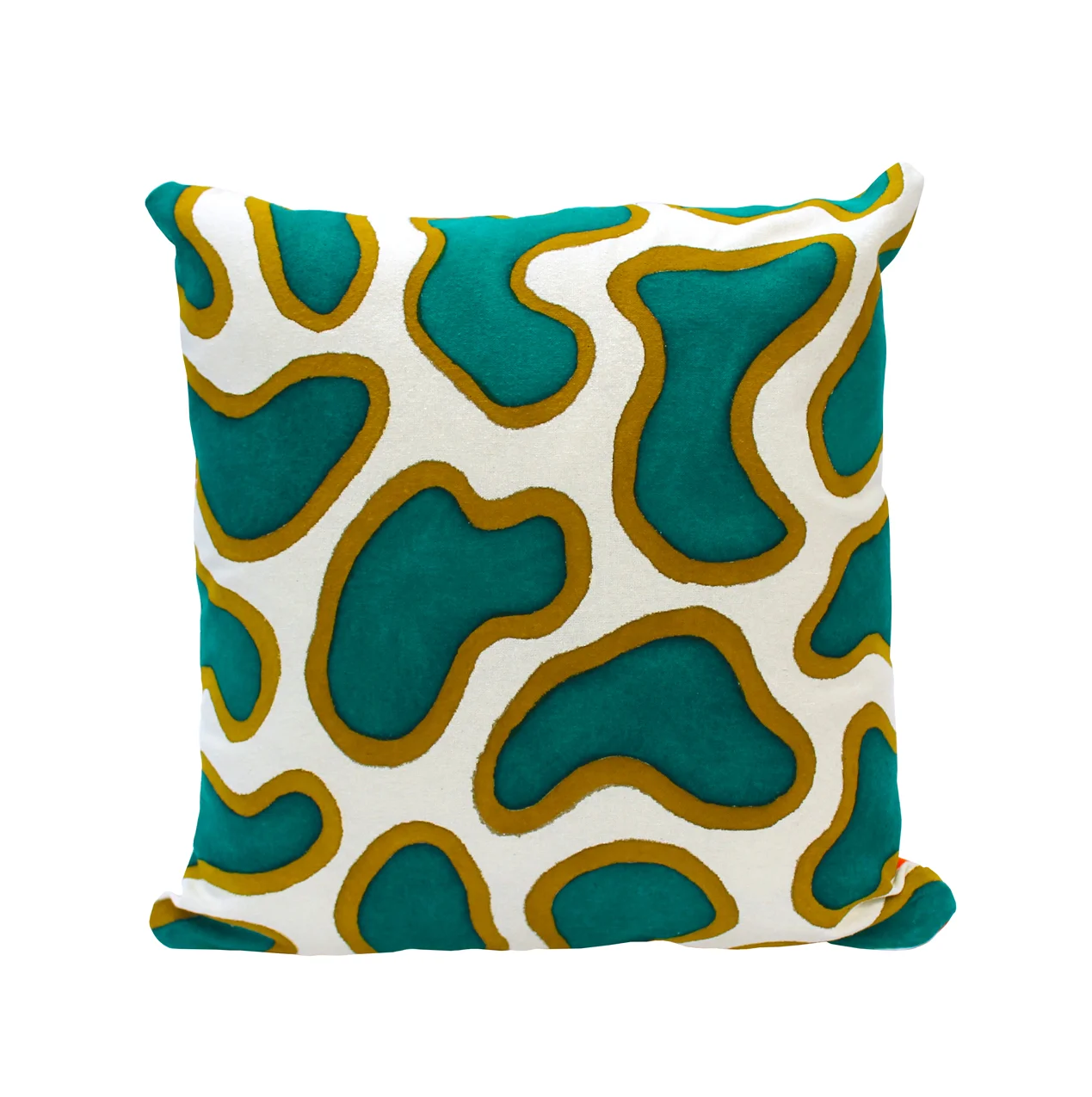 "Islands" Hand-Painted Silk Pillow