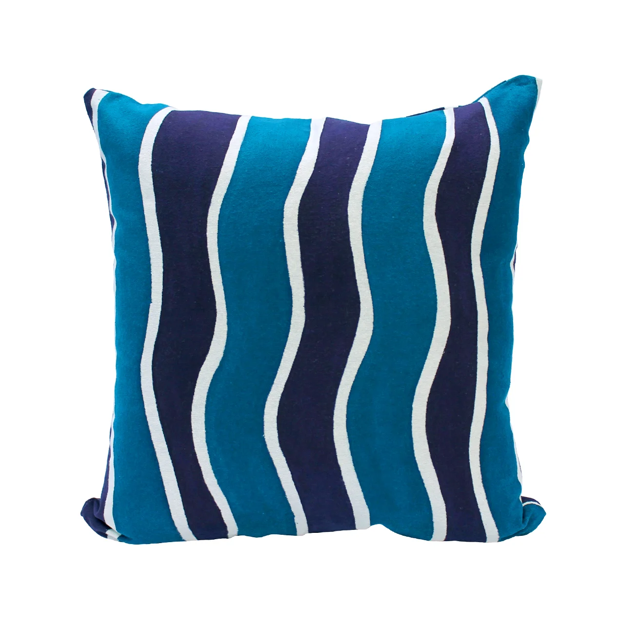 "Tides" Hand-Painted Silk Pillow