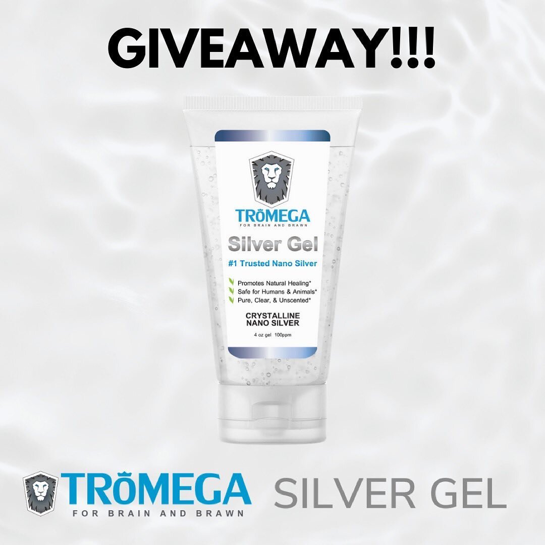 SILVER GEL GIVEAWAY! 

If you&rsquo;ve been wanting to try our new Silver Gel now is your chance! 

TROMEGA Nano Silver Gel promotes skin healing, fights minor skin infections, reduces topical pain, and calms skin irritation. It also provides relief 