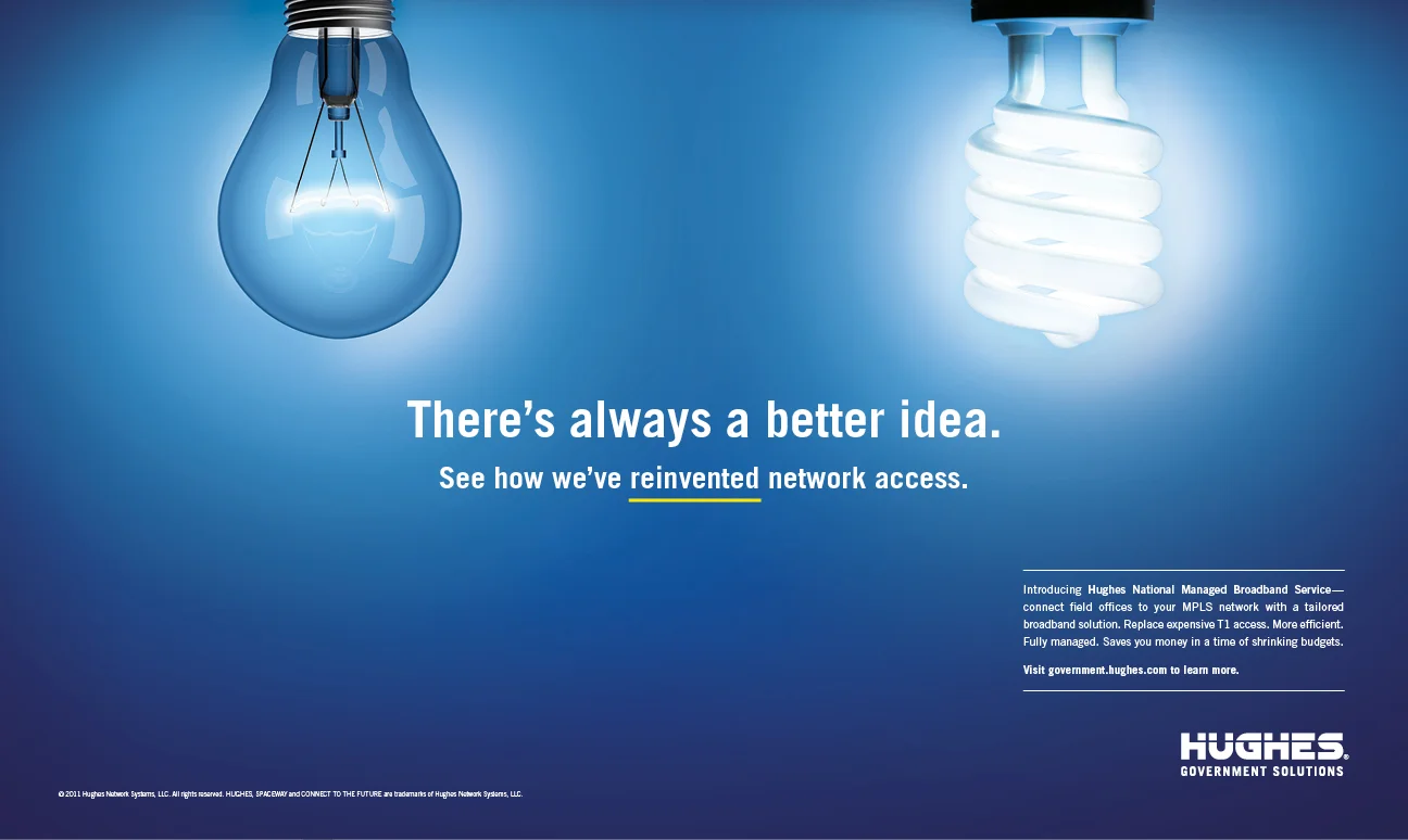 Hughes Government Print Ad