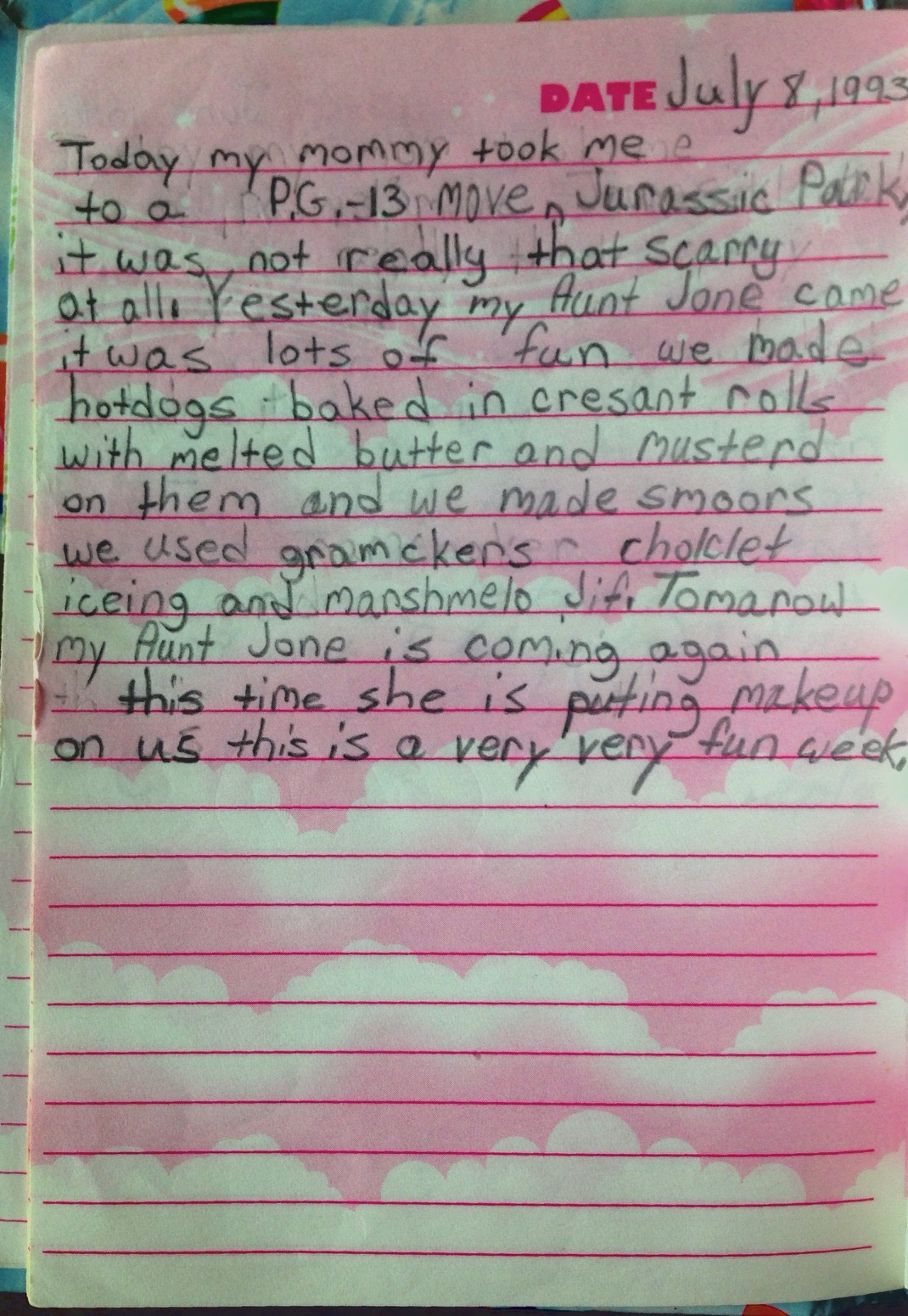 July 8, 1993 - Recipe for the best week ever.