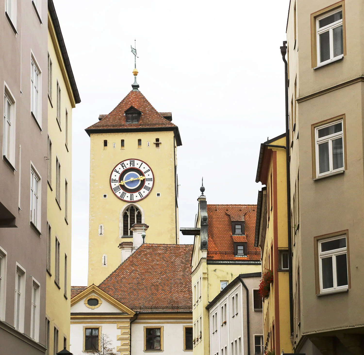 The Clock Tower in Regensburg
