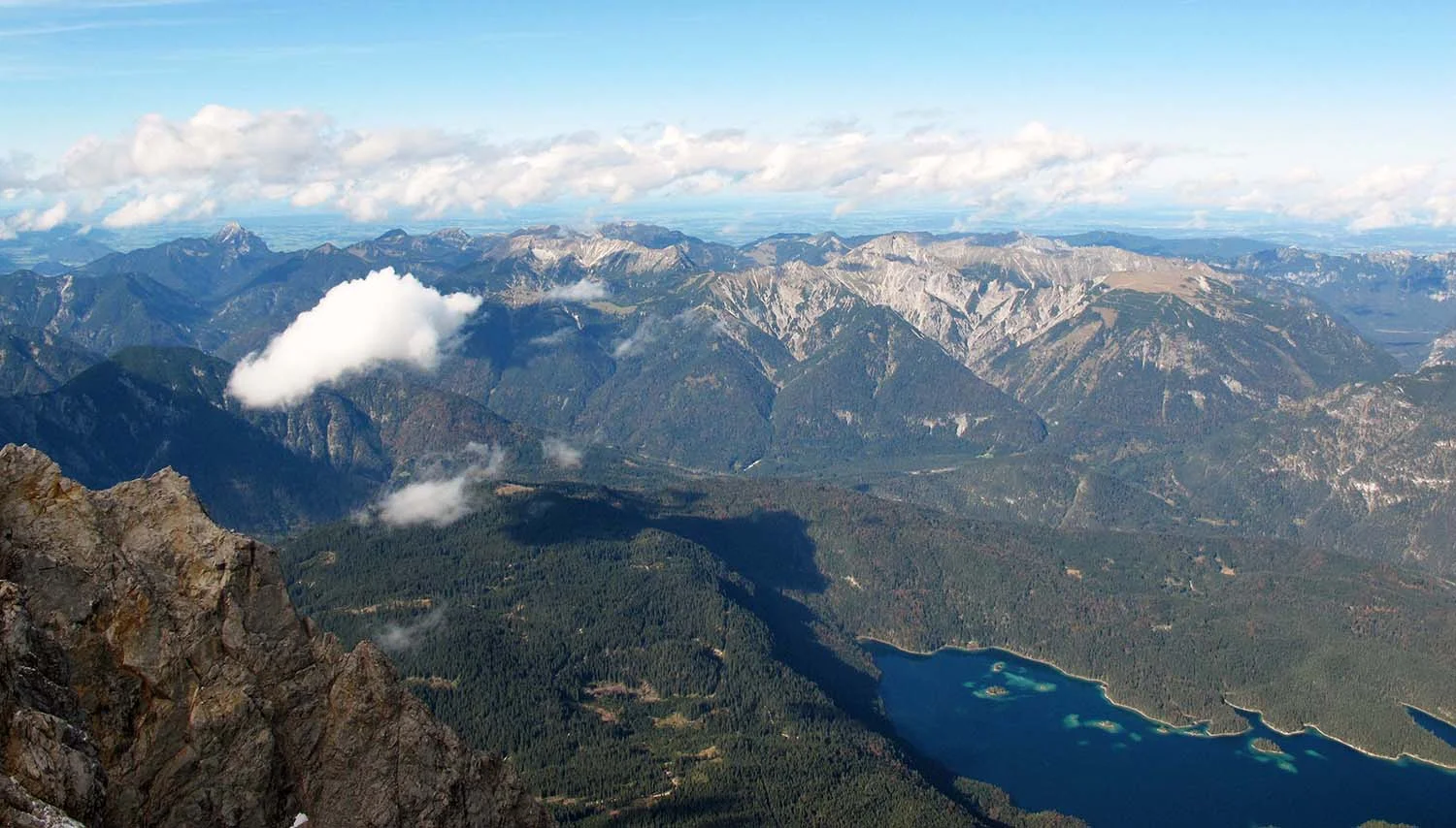 The view from the Zugspitze