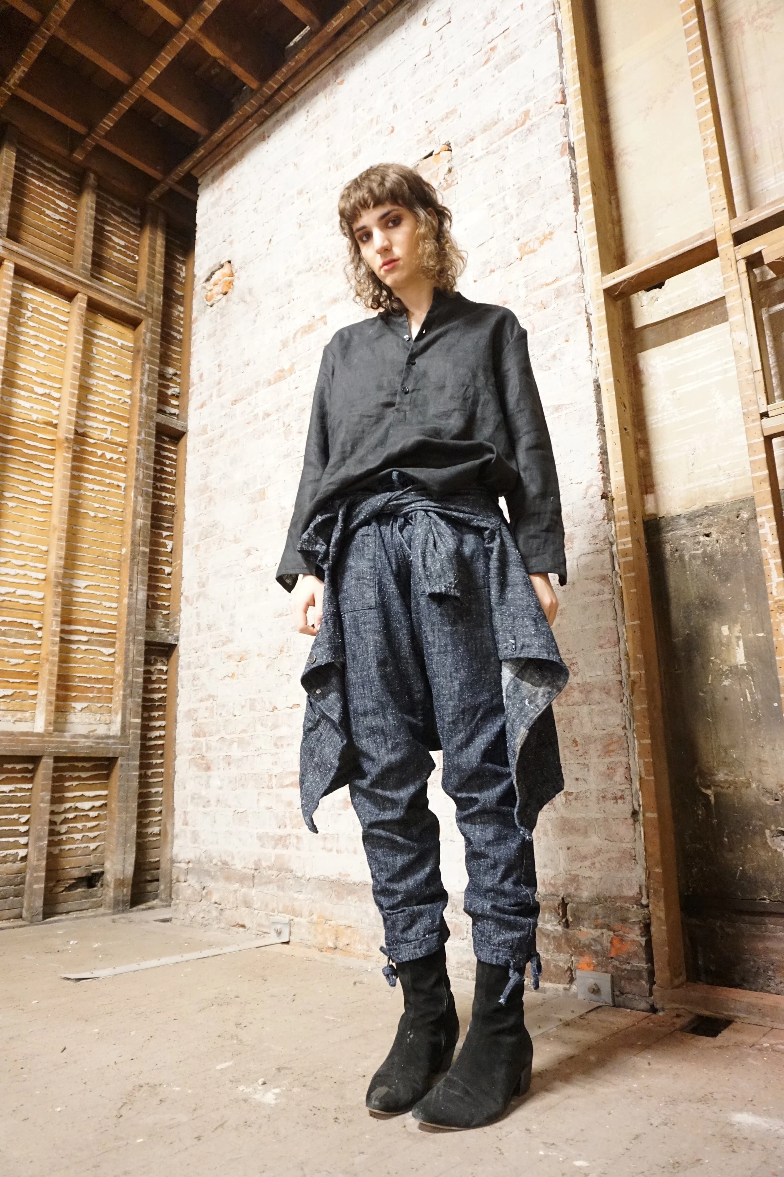 Cornier コルニエ SILK NEP DENIM BLOUSON
