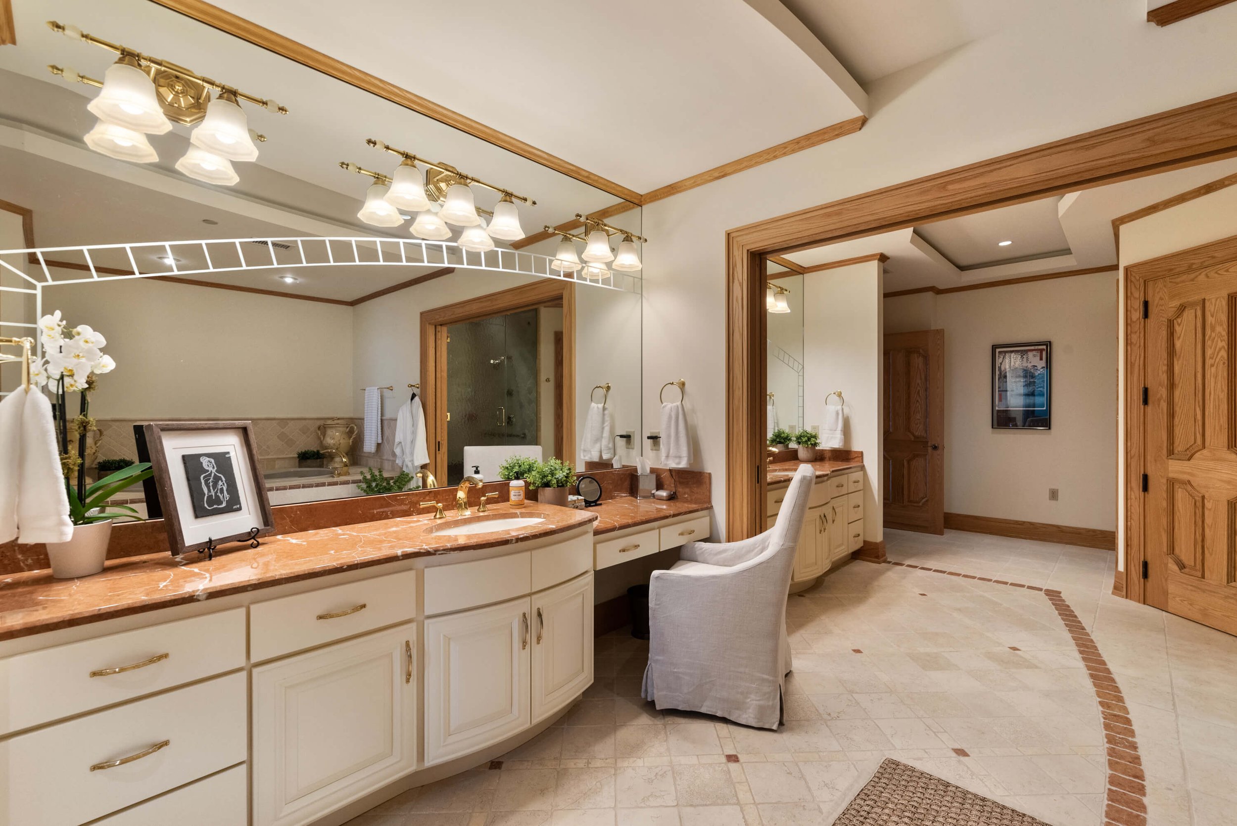 Master Suite Bath with Two Vanities