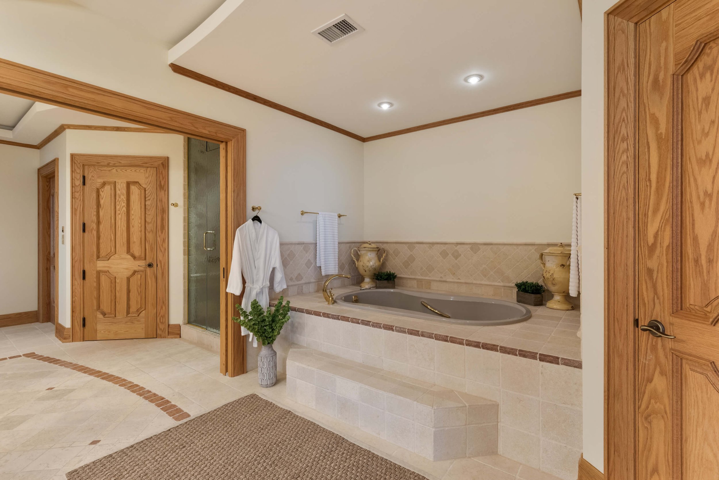 Large Whirlpool Tub and Walk-In Shower