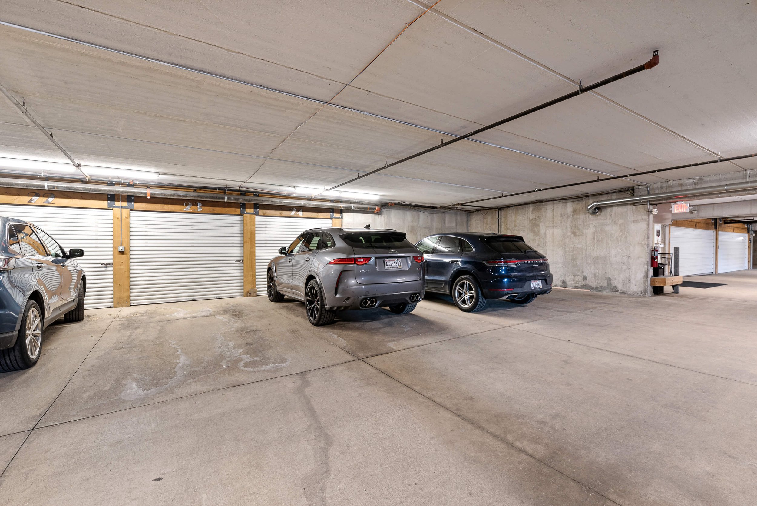 Indoor Heated Garage Parking and Storage