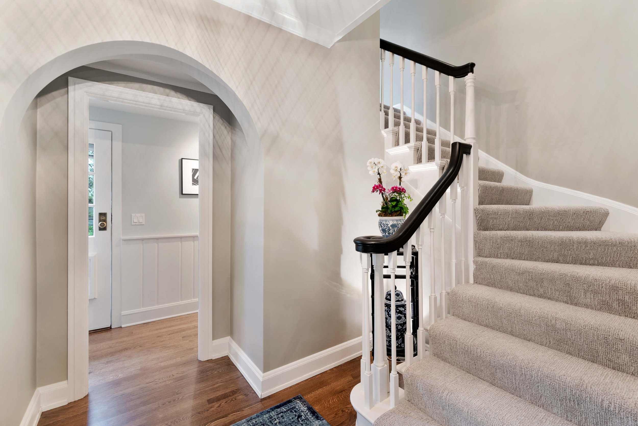 Newly Carpeted Stairway to Second FLoor