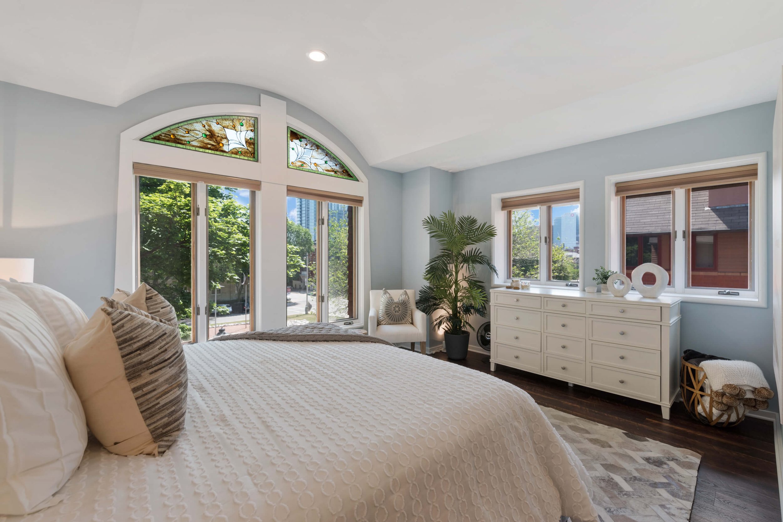 Barrel Ceilings with Stained Glass Accents