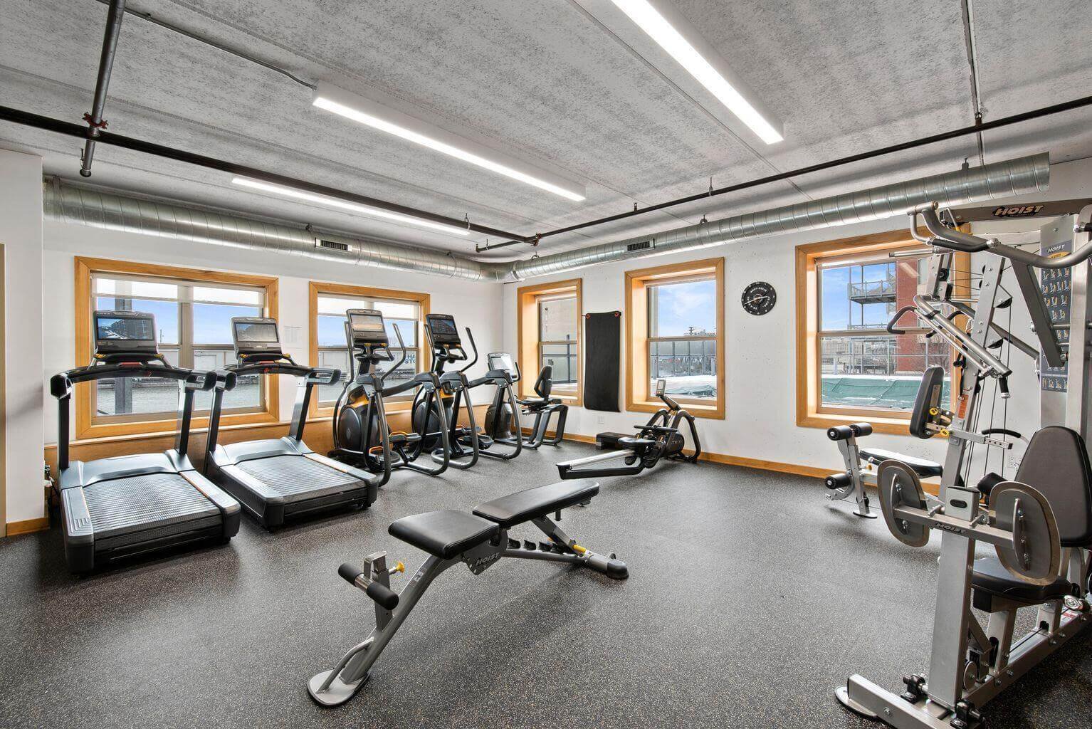River Facing Fitness Room