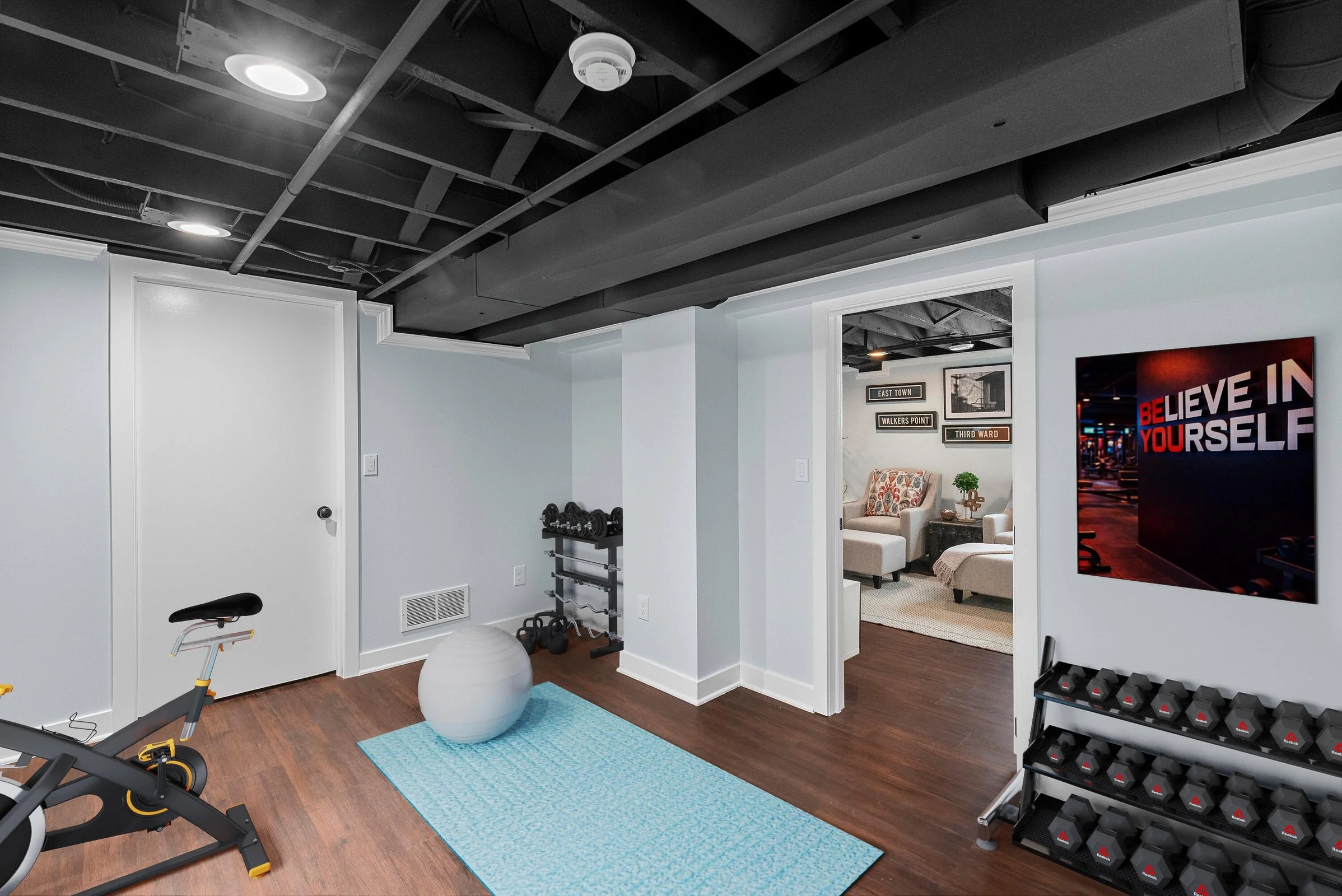 Virtually Staged Exercise Room