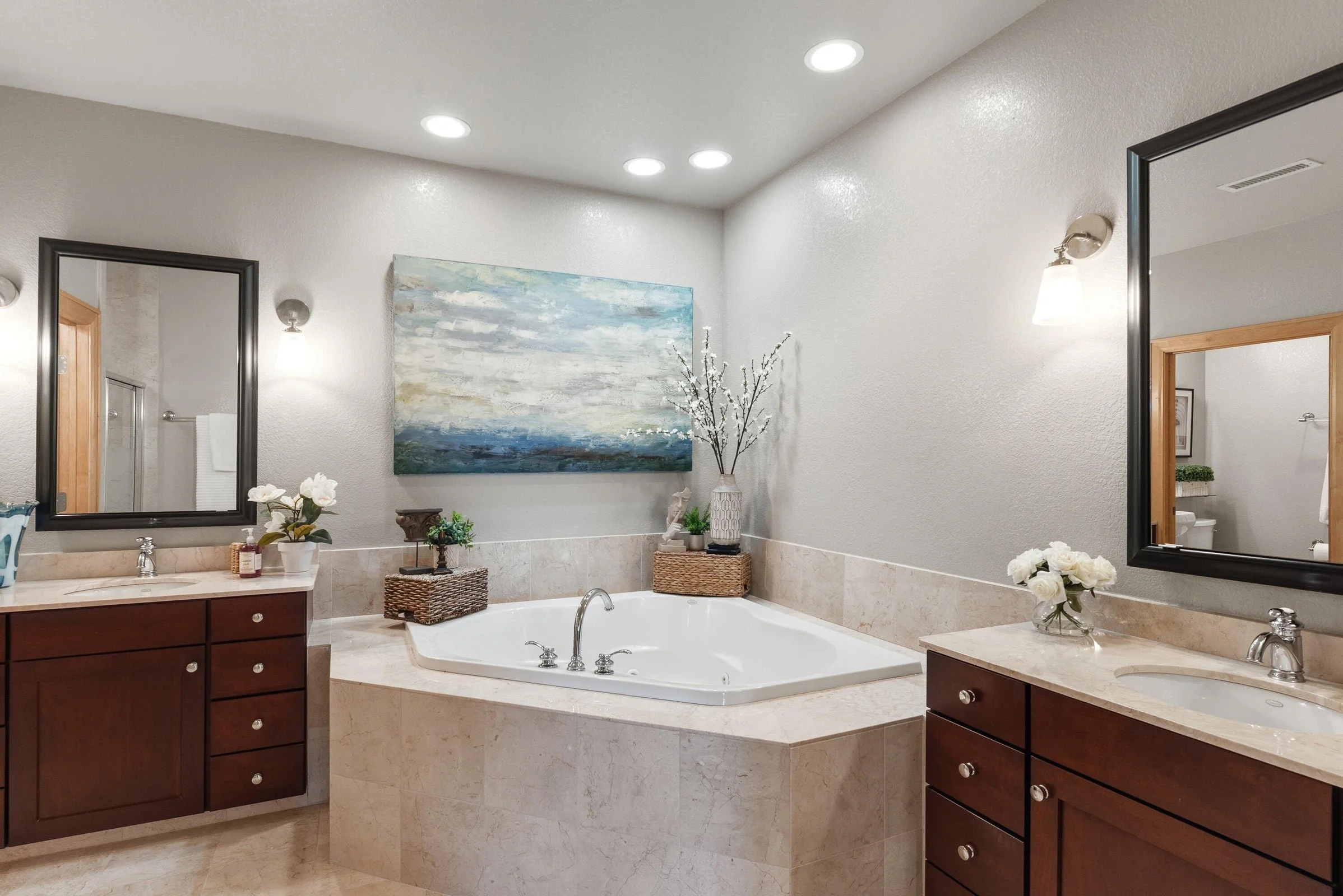 Whirlpool &amp; Two Vanities