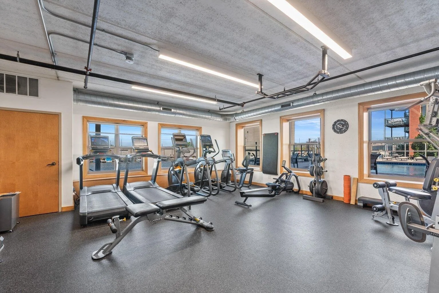 River Facing Fitness Room