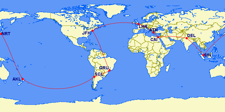 Best use of Amex Membership Rewards points: Around the World ticket!