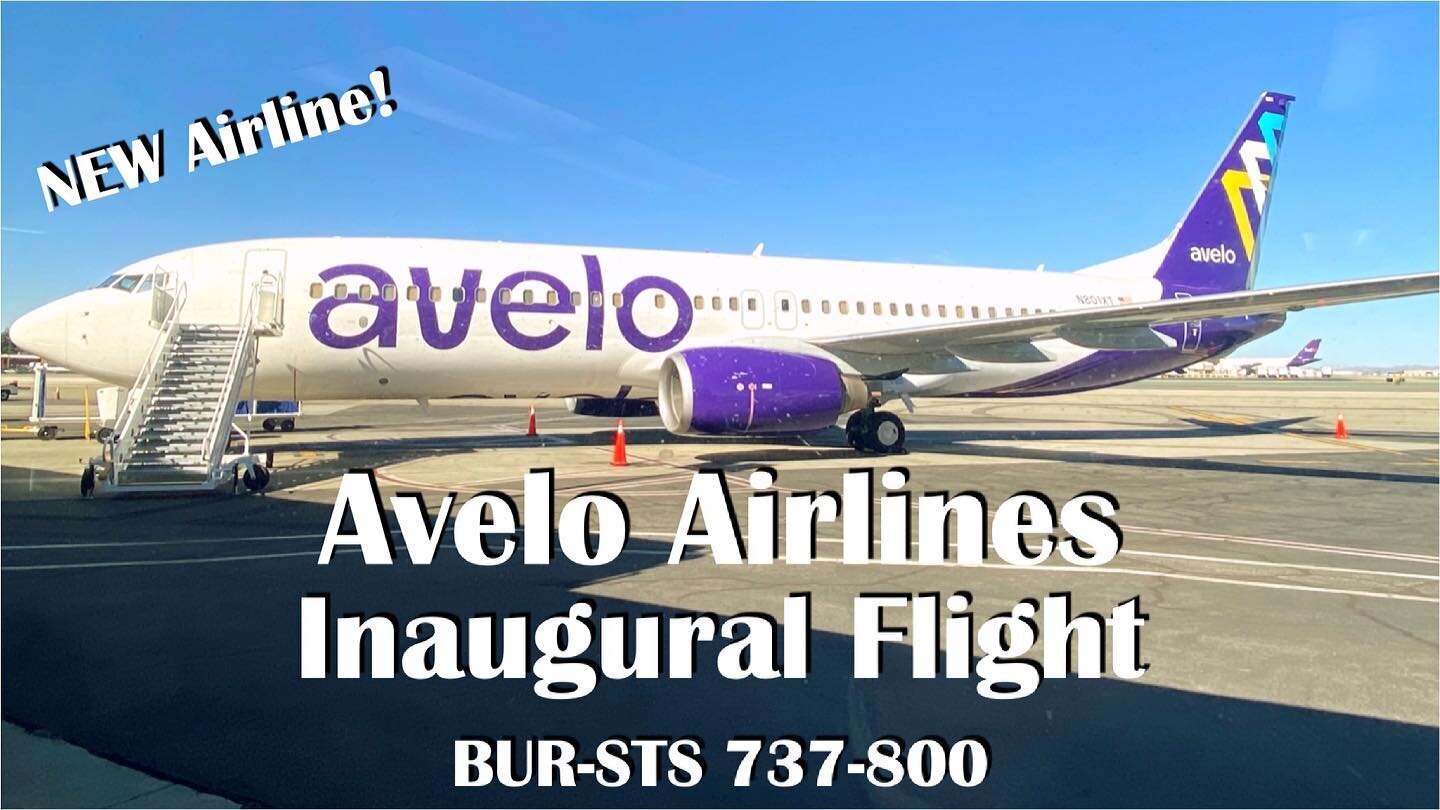 Full video of Avelo&rsquo;s inaugural flight is now live! Visit my YouTube channel YouTube.com/awardchaser #avelo #aveloairlines #inauguralflight #burbank #burbankairport #flightreport #737