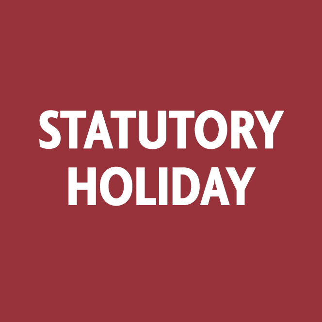 Closed for Statutory Holiday