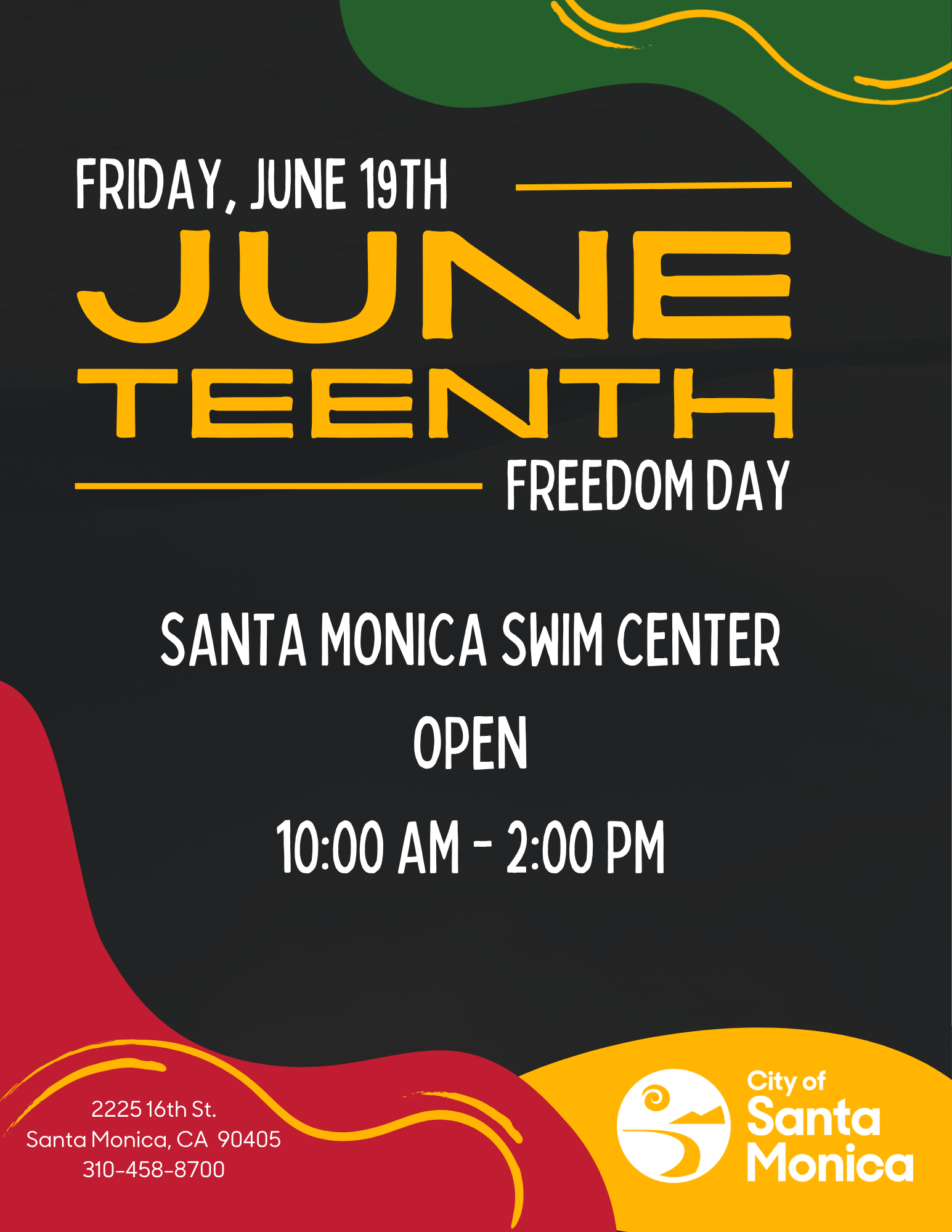 Juneteenth Hours At Santa Monica Swim Center