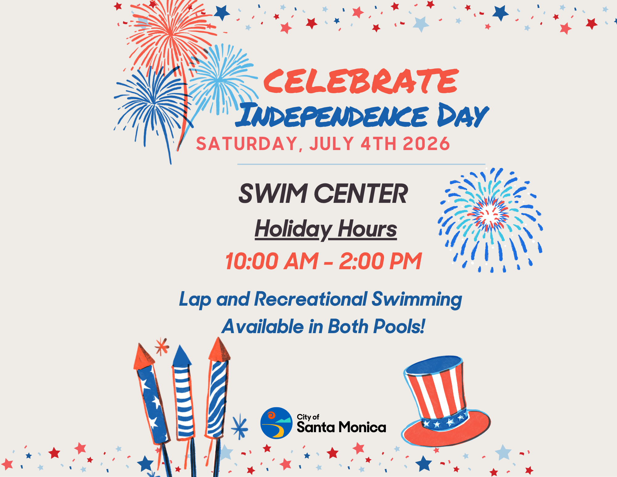 Independence Day Hours At Santa Monica Swim Center