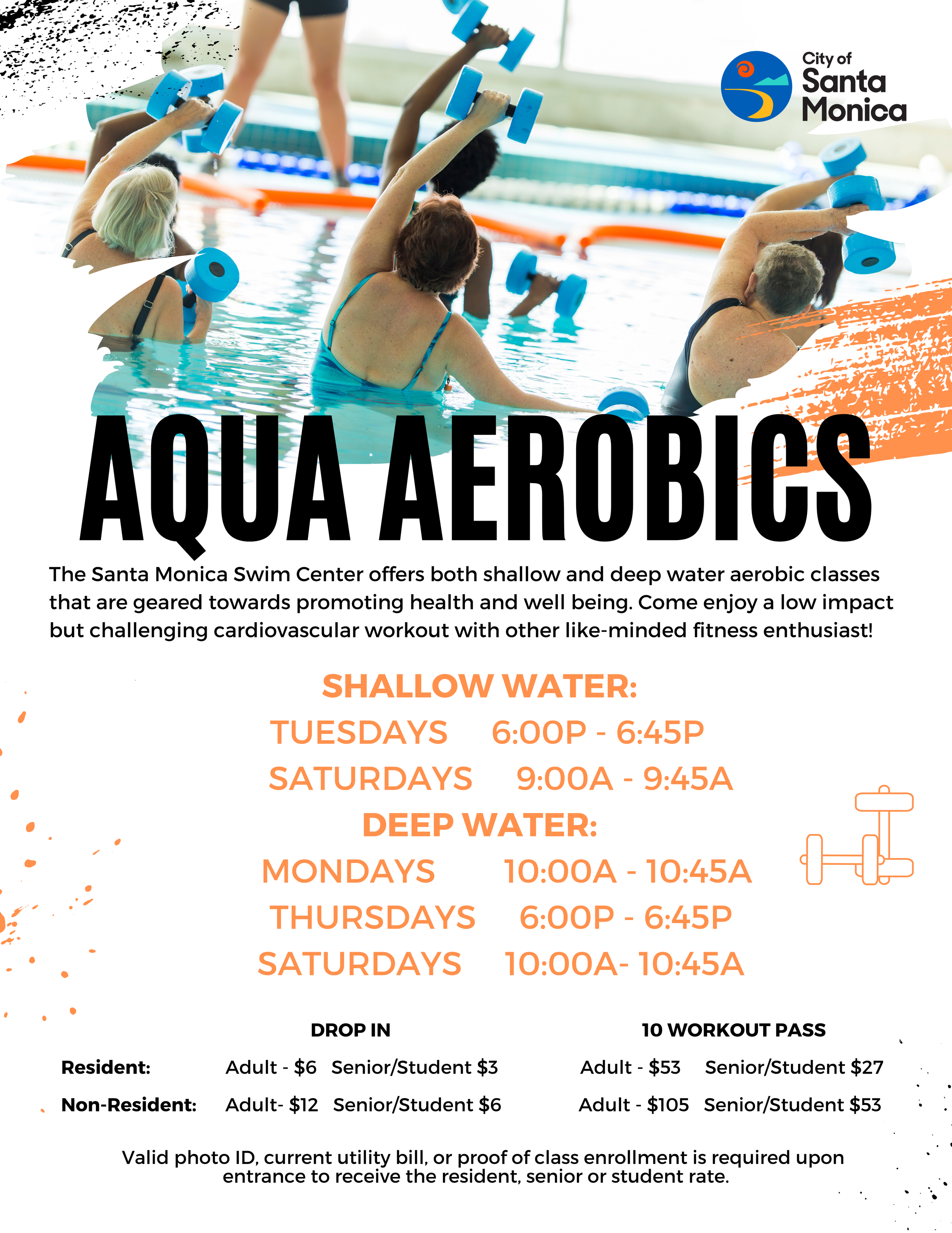 Water Aerobics Fall Schedule – Class Announcements