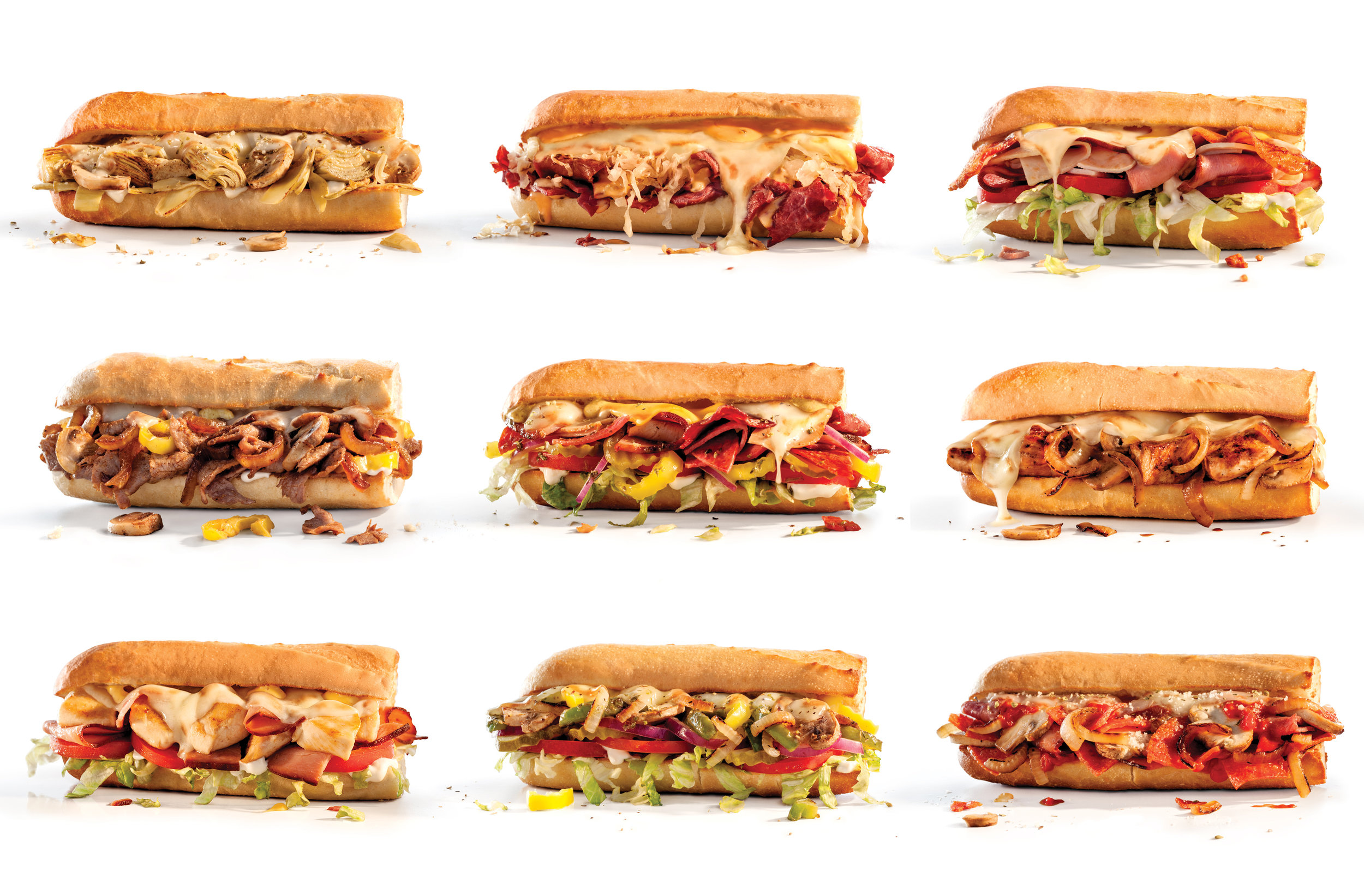 Refreshed photography that highlights each sub in all of it's food-porn glory.