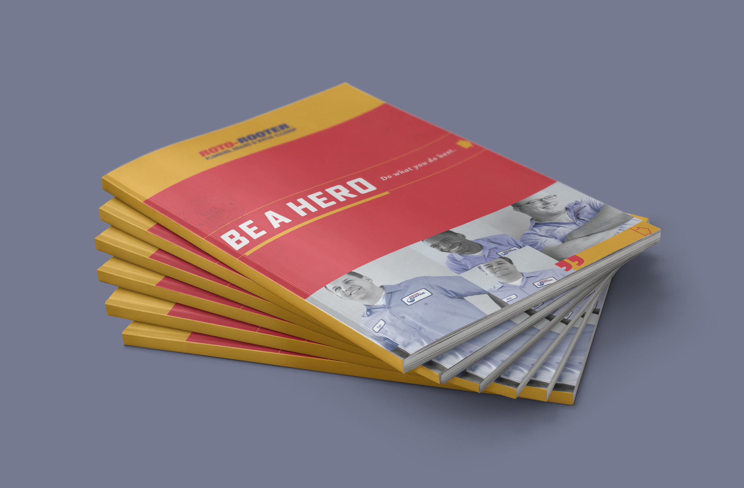 Recruitment brochure that educates and attracts contractor plumbers to join the Roto-Rooter team.