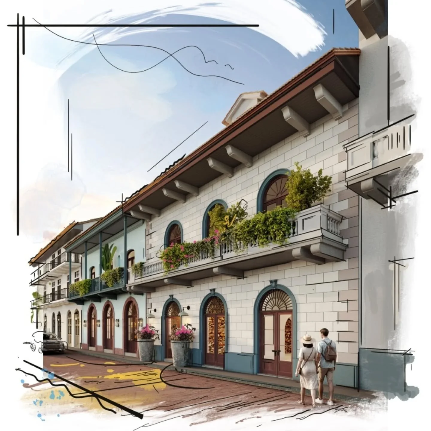 You'd be forgiven for not even noticing the place, as you wander down Calle 4ta today. But behind those blocked-up doors, Patio San Miguel is hiding something extraordinary. Via Chicago is leading the design for a full restoration and a contemporary 