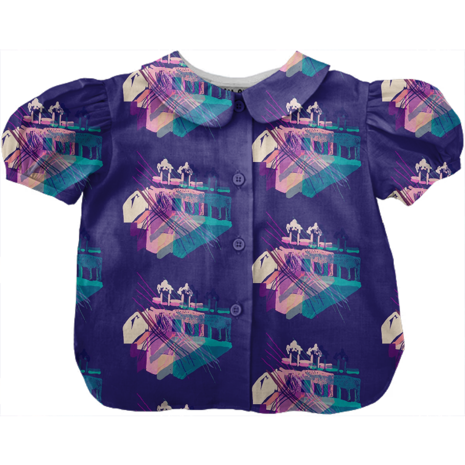 Bodchitecture: Cotton Candy Colorway on Kid's blouse