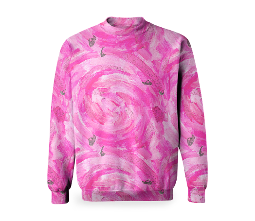 Pinkwheel Shoe pattern on Sweatshirt