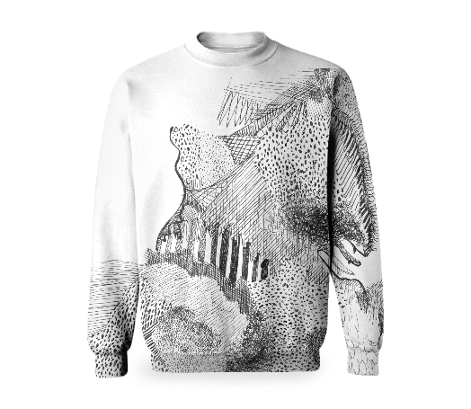 TEXTURE design on sweatshirt