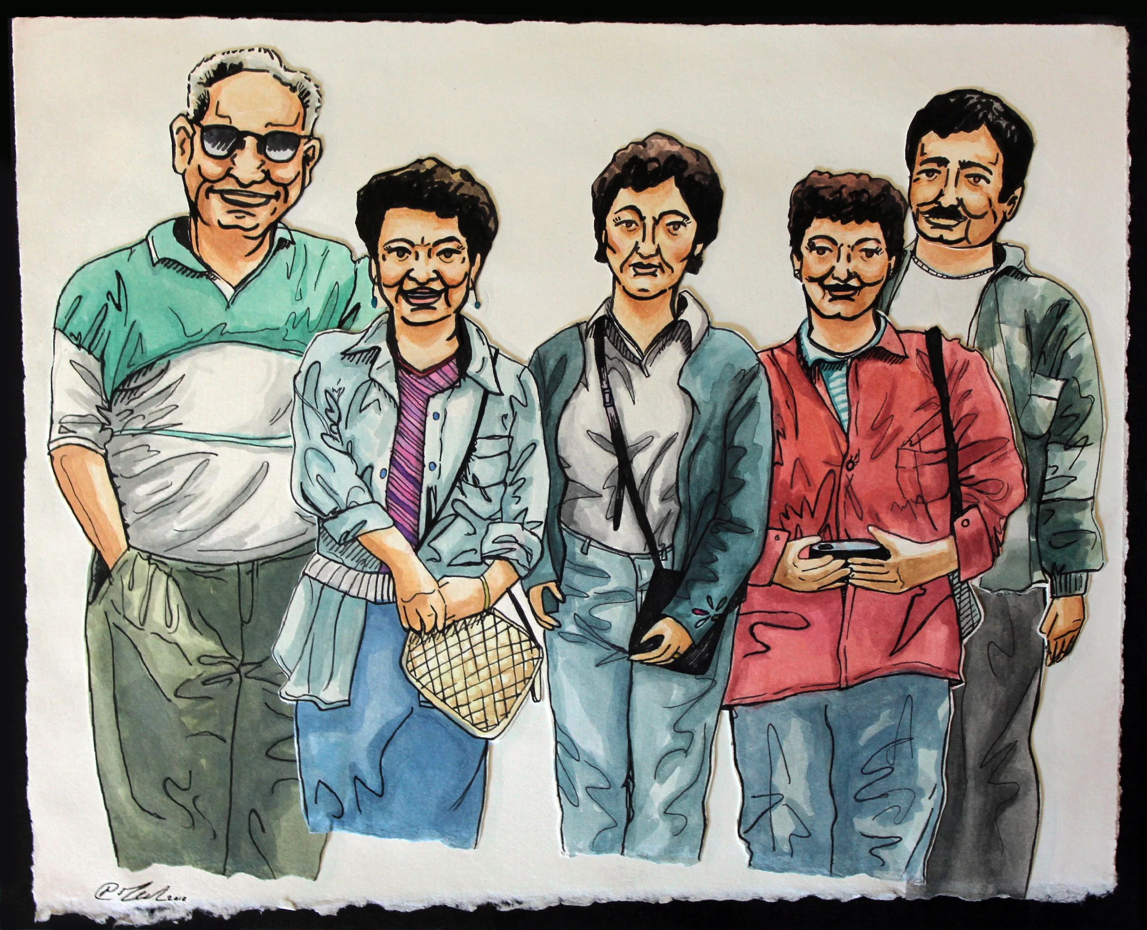 Layered Paper Family Portrait