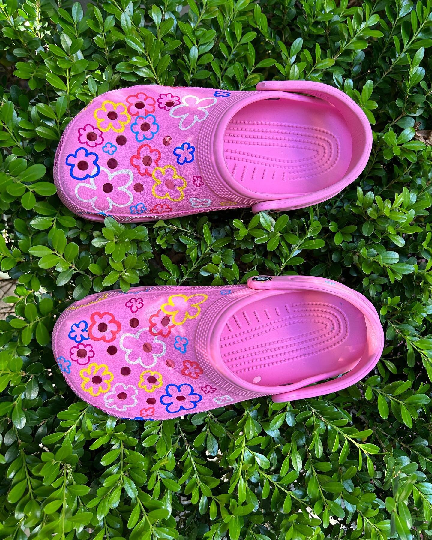 Bringing these hand painted crocs (by moi) to @art.mart___ tomorrow 5/7!