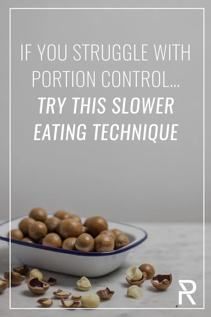 If you struggle with portion control, try this technique to slow down your eating by PR Coaching.