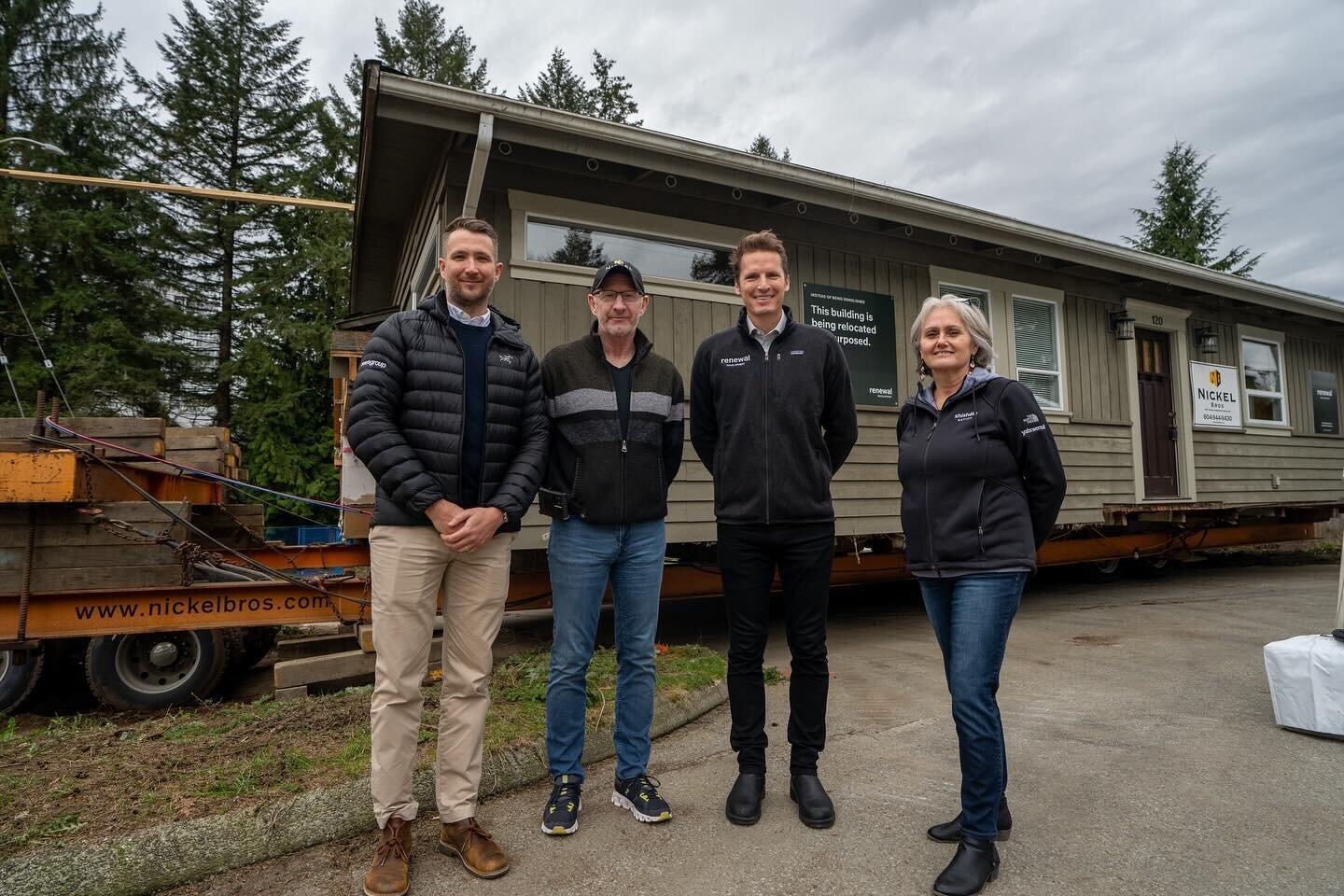 It was our pleasure to support our client Wesgroup Properties yesterday as they partnered with the sh&iacute;sh&aacute;hl Nation and Renewal Development to move ten houses from Inlet District in Port Moody to their new home on the Sunshine Coast.