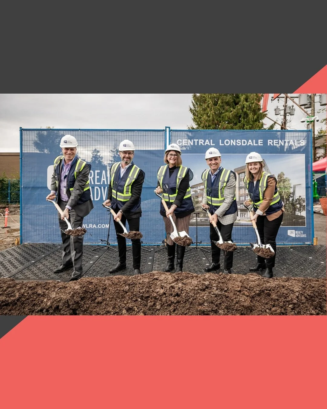 We were proud to support our client, GWL Realty Advisors, at the groundbreaking ceremony for their new six-storey secured rental residential building at 140 W 19th Street in North Vancouver. The event featured remarks from GWL Realty Advisors represe