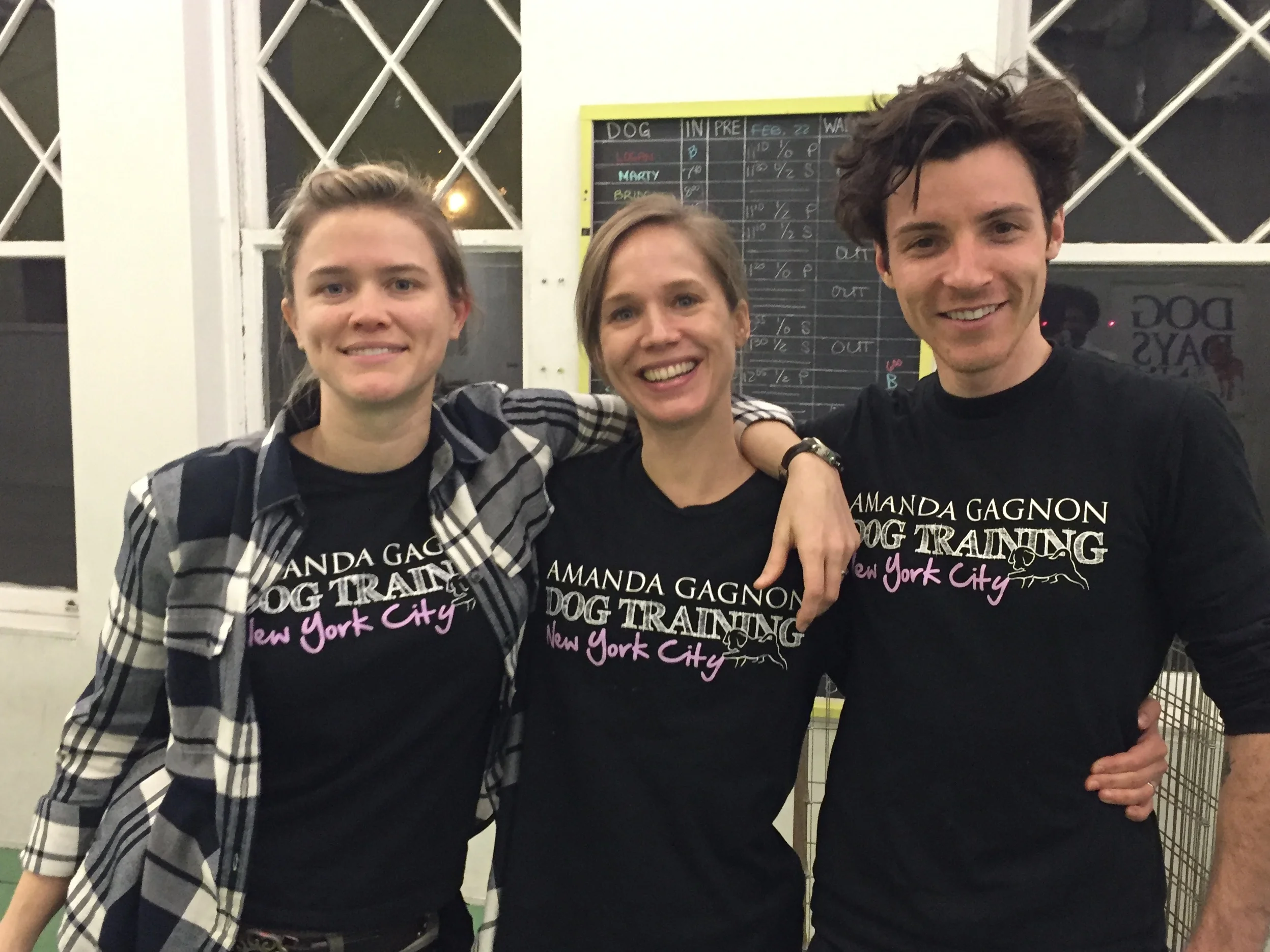 Amanda, Victoria, and Sam posing after teaching a workshop.