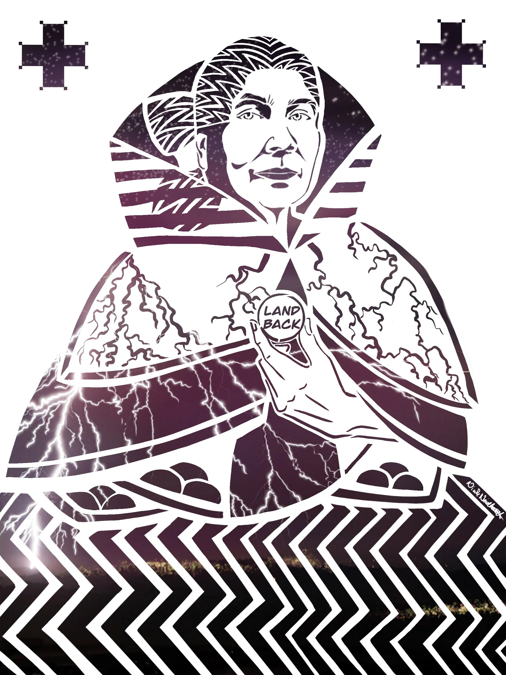 Land Back Time Traveler - 11 x 14" print
