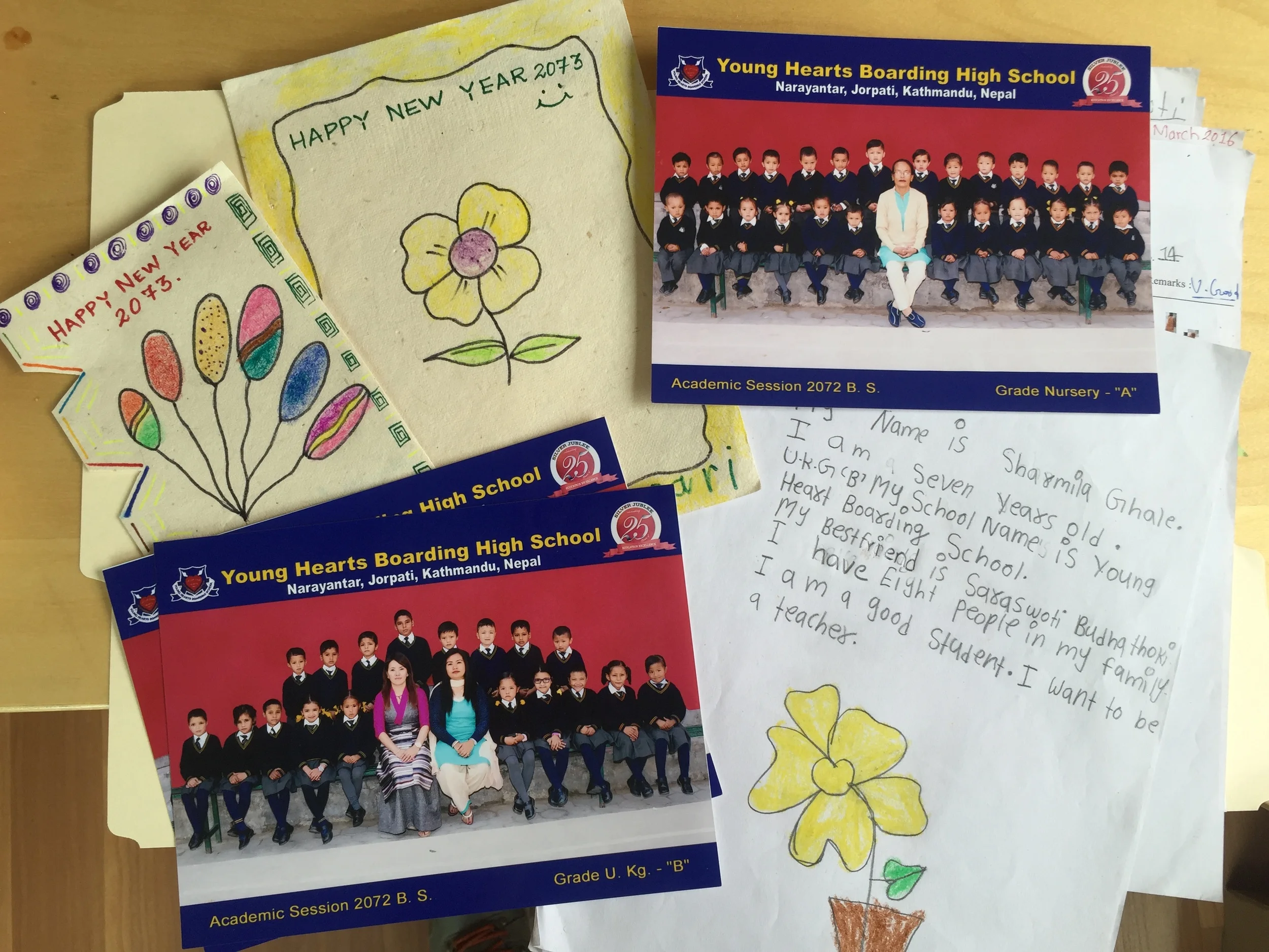 Gifts from the Young Hearts' students