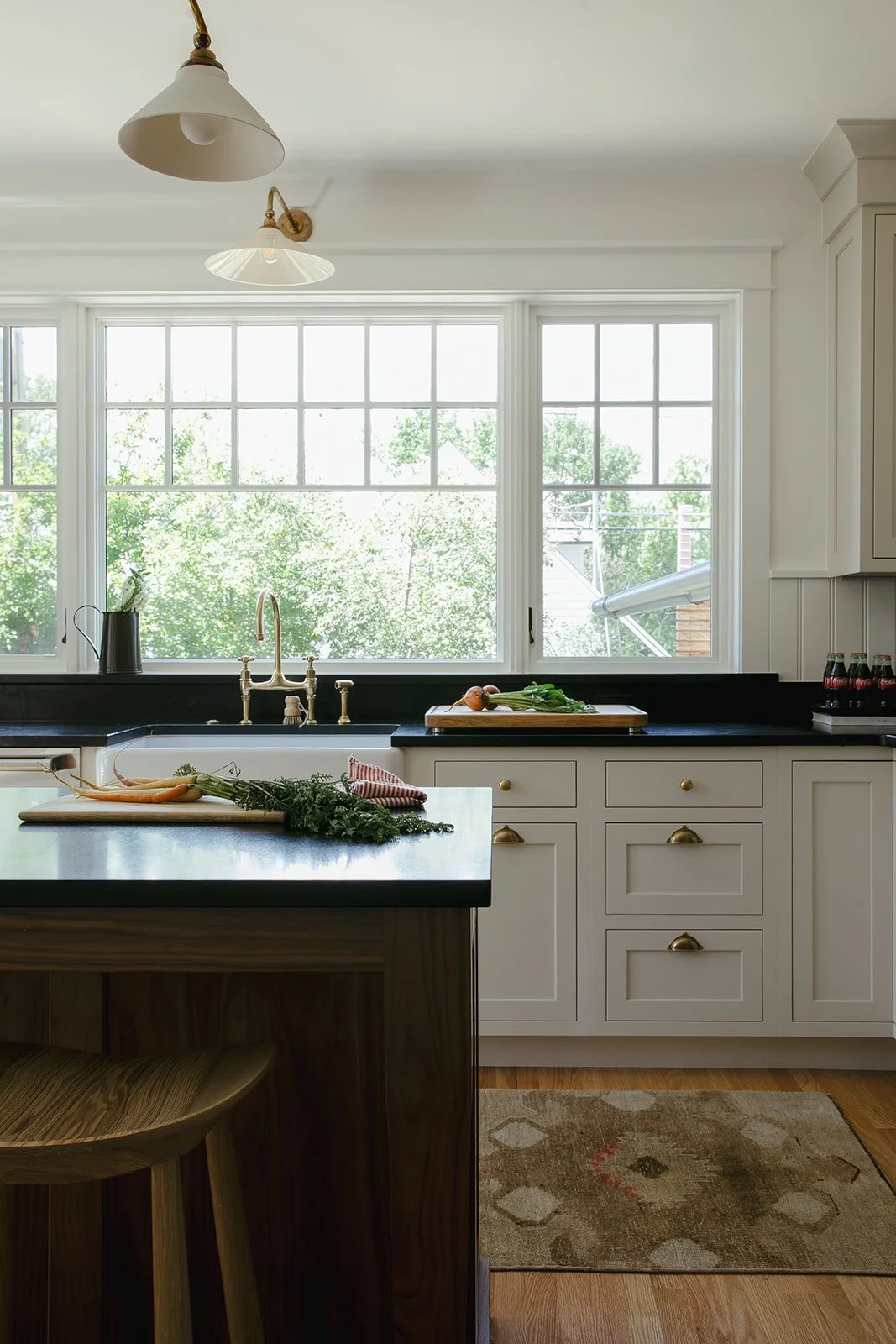 walnut island in a cream kitchen.jpg
