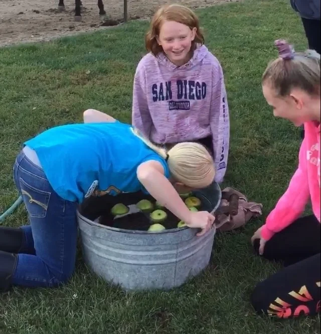 Bobbing for apples