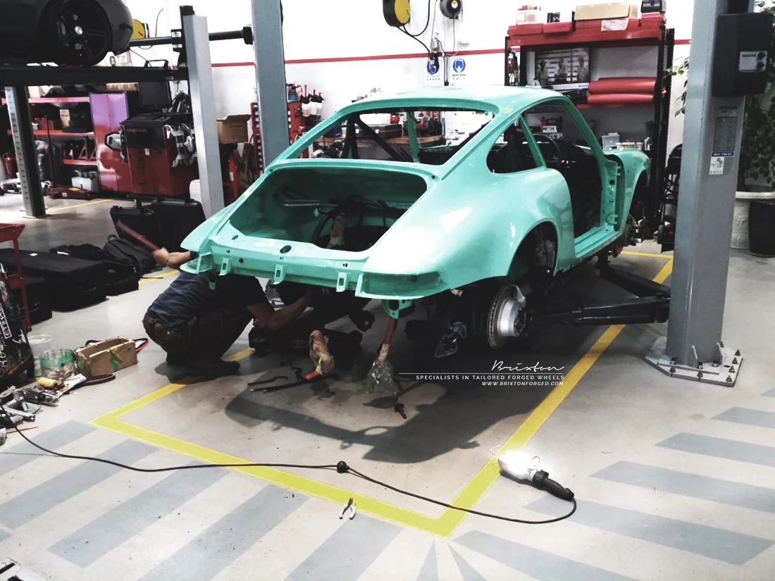 Stripping out the car.