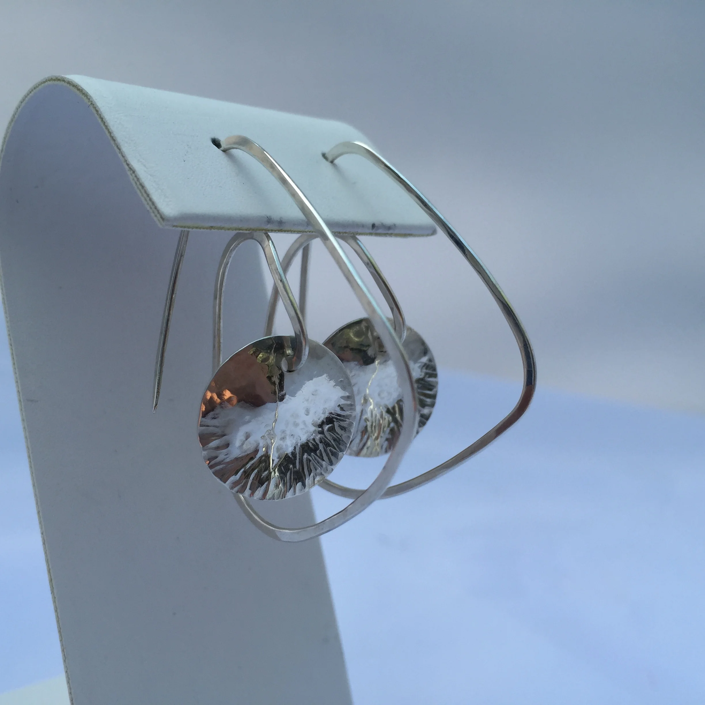 ARGENTIUM SILVER SCULPTURAL HOOP EARRINGs