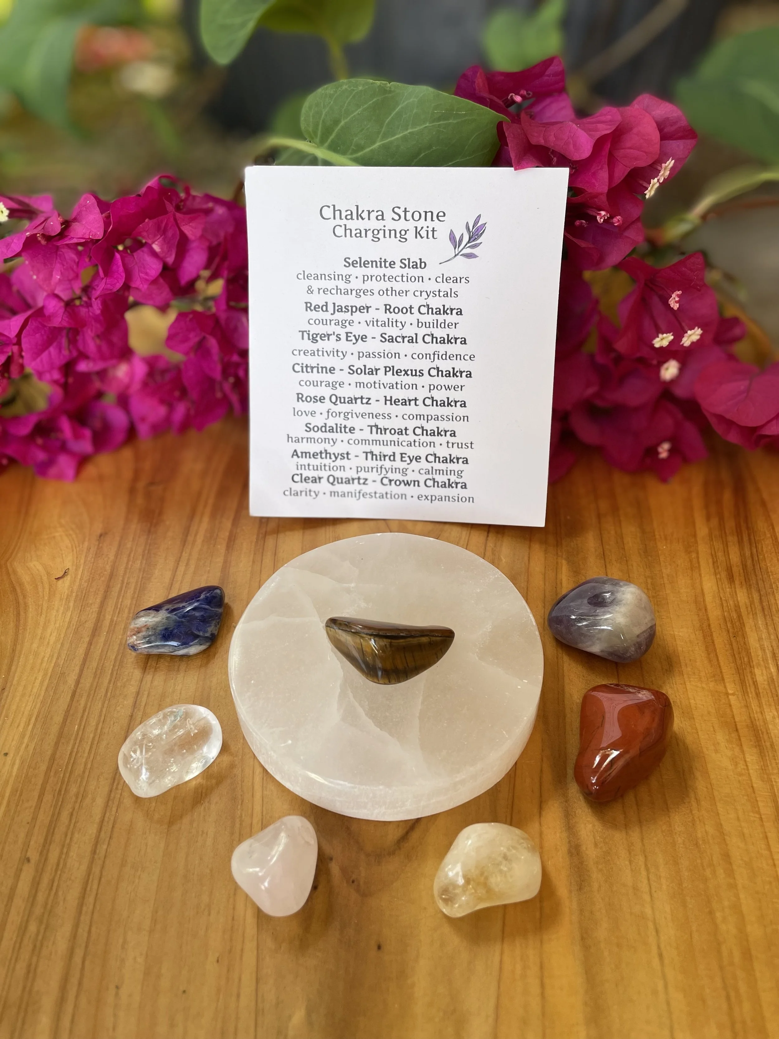 7 Chakra Stones + Charger