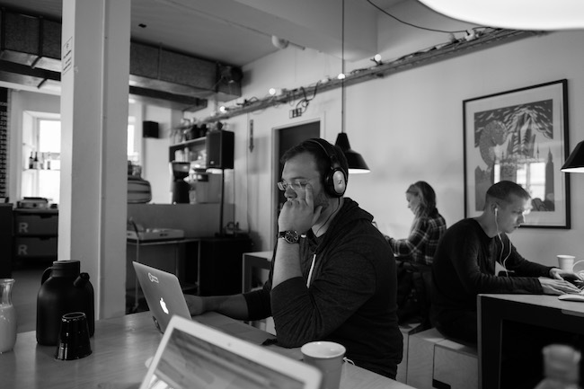 Nate hard at work during our team offsite in Copenhagen